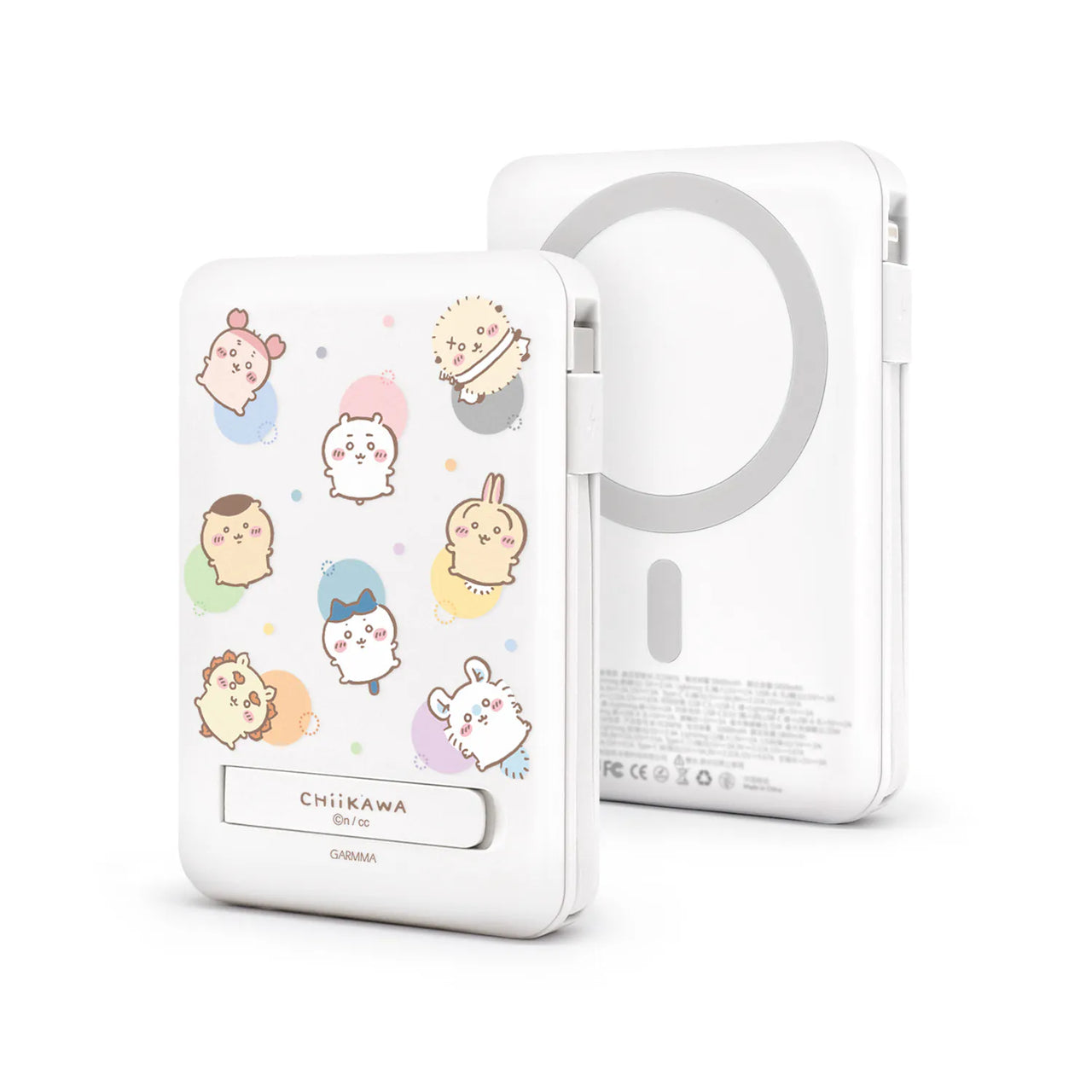 Chiikawaちいかわ｜台灣Garmma｜磁吸帶線五合一行動電源（好朋友）
