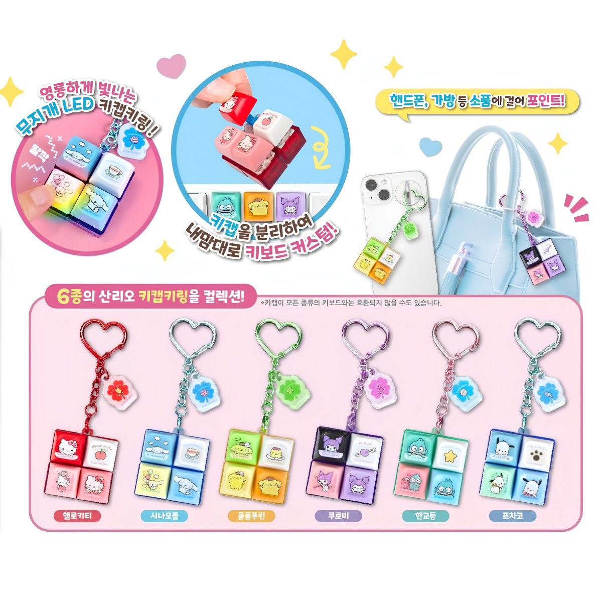 Sanrio｜Light-Up Keycap Keychain