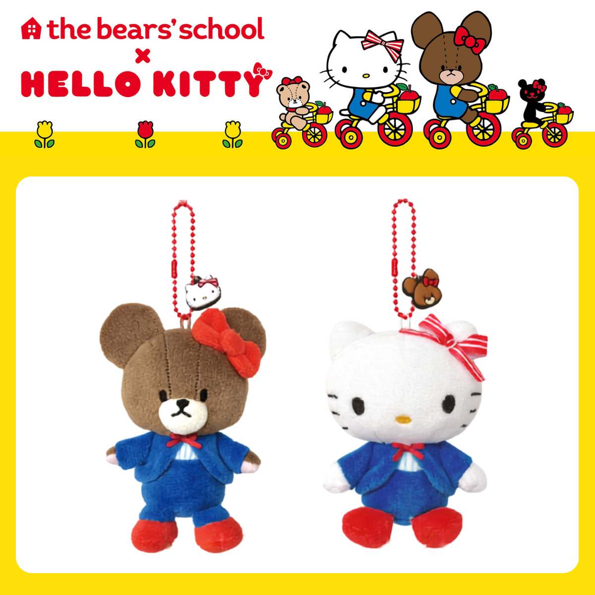 Sanrio Hello Kitty x the bears' school｜禮服掛飾公仔