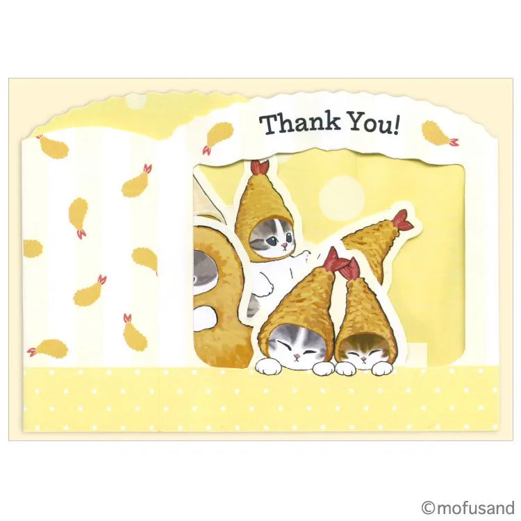 Mofusand｜萬用賀卡｜ 立體炸蝦貓 BOX卡