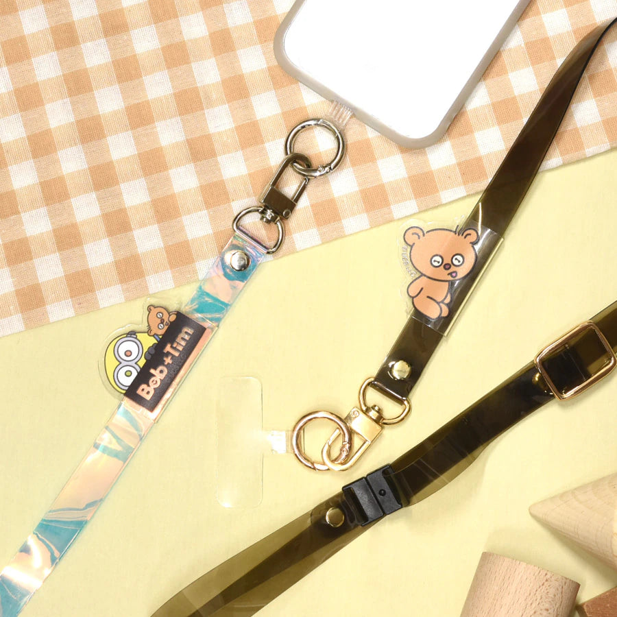 【特價】手機掛繩｜半透明水凝果凍手機掛繩（Tim Bear / Chip 'n' Dale）