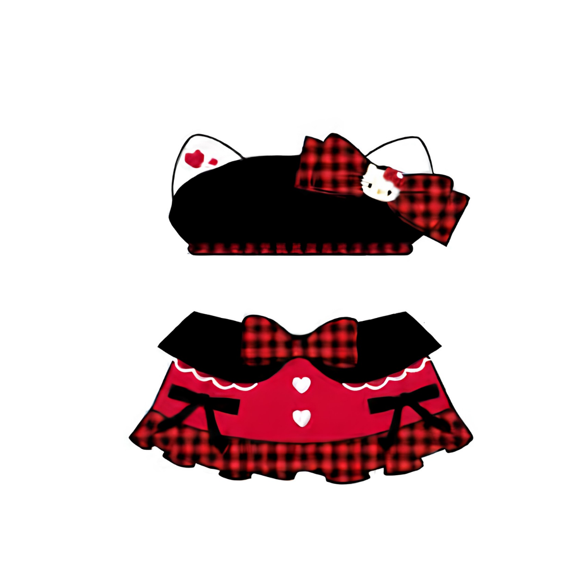 Sanrio｜公仔服裝（蝴蝶結格仔）