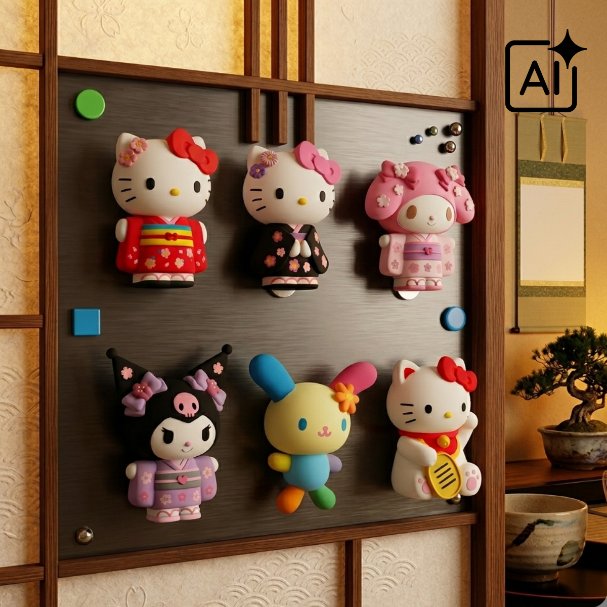 【早鳥預購85折】Sanrio｜花花和服&特別款磁石貼