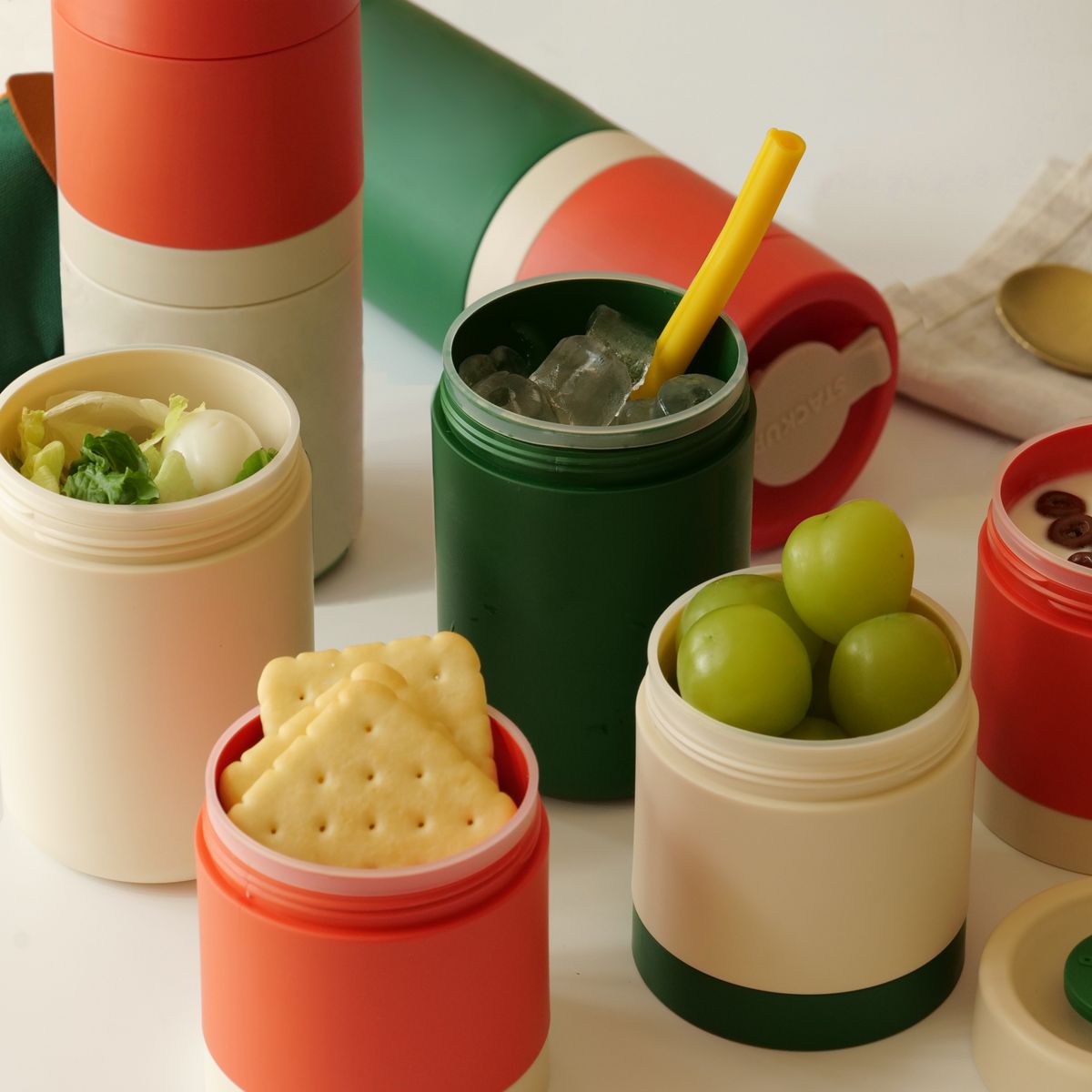 韓國STACKUP｜聖誕大特價｜超值組合套裝｜積木杯+萬用瓶袋+分層杯