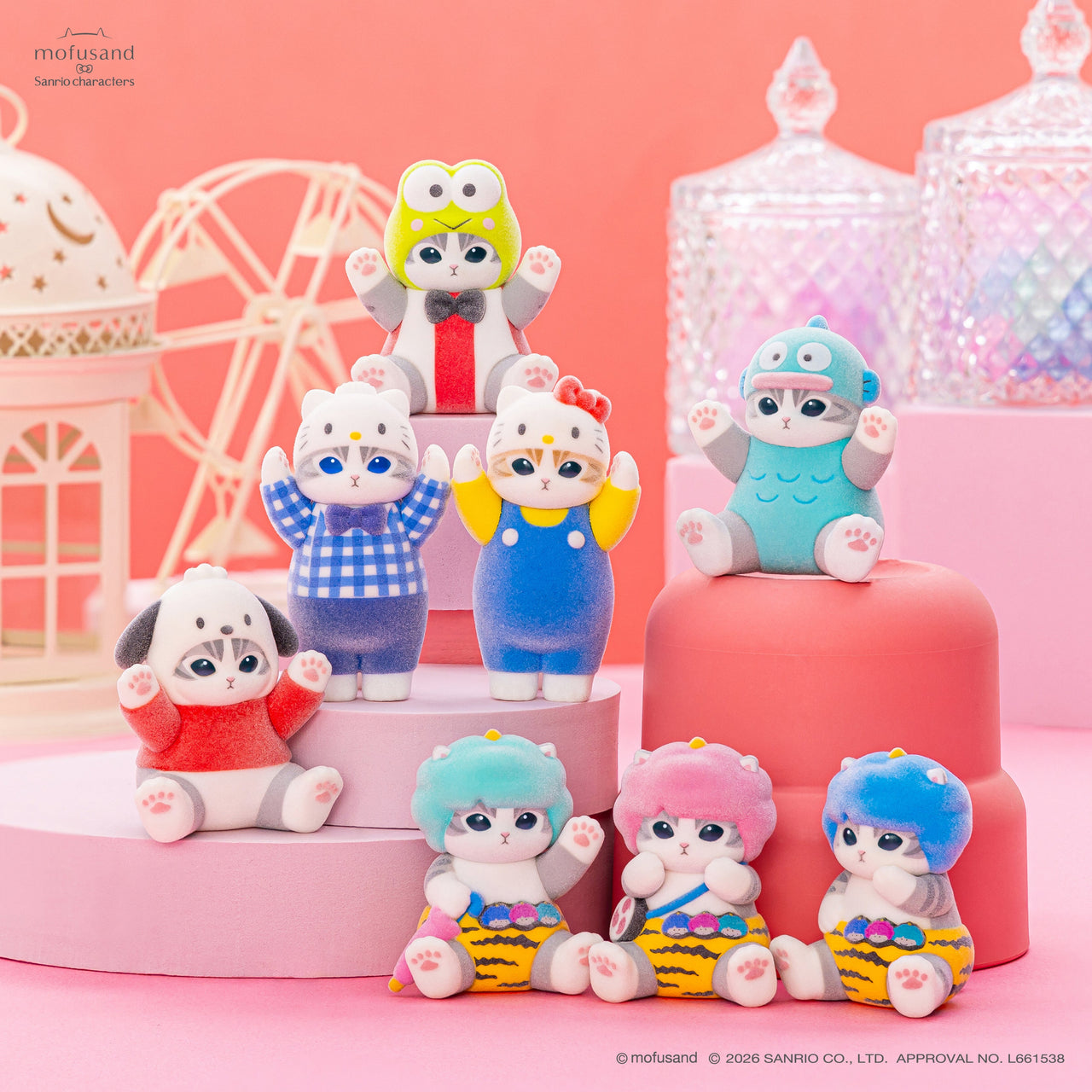 Mofusand x Sanrio｜聯乘毛絨質地模型 Vol 1（隨機款）