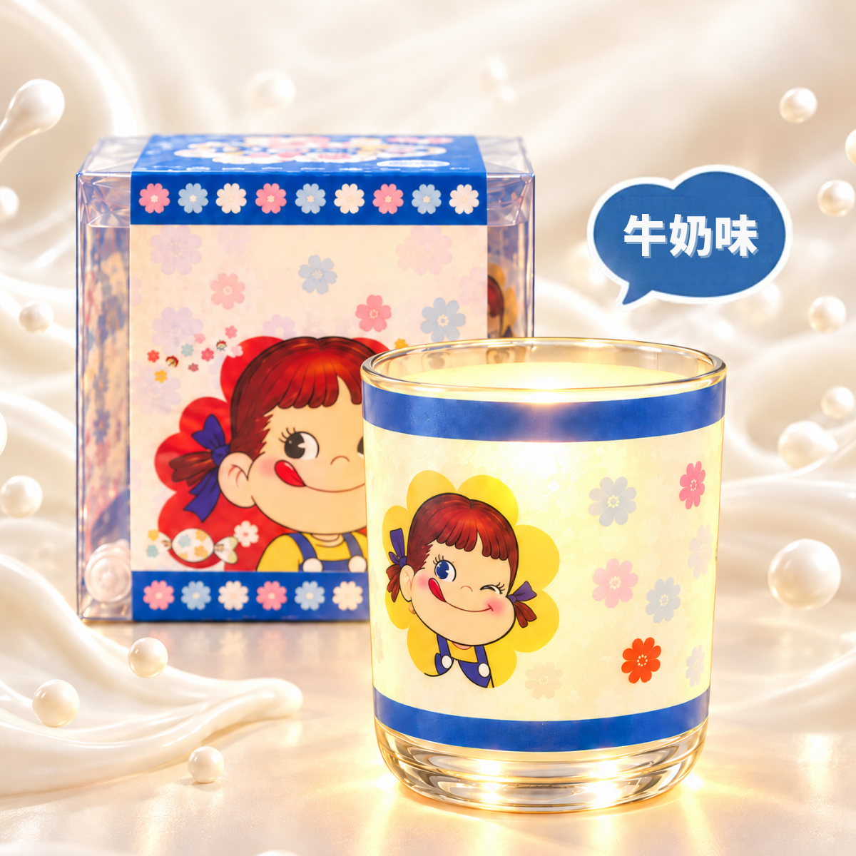 Peko 牛奶妹 & Poko牛奶仔｜LED發光香氛蠟燭