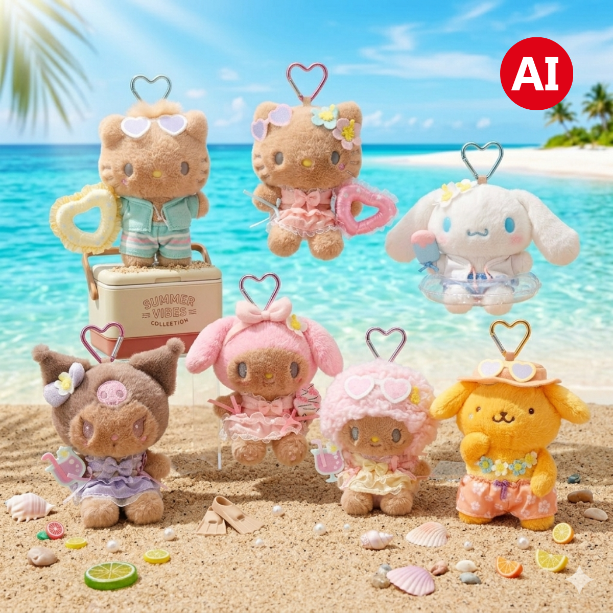 Sanrio｜夏日泳裝系列掛飾