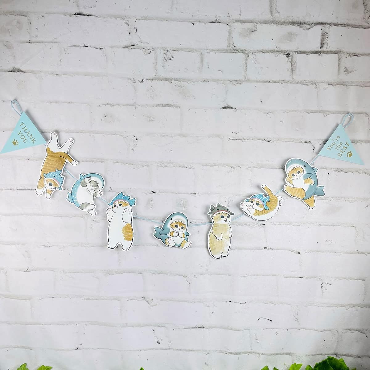 Mofusand｜萬用賀卡｜ 鯊魚貓 「Thank You」吊掛裝飾