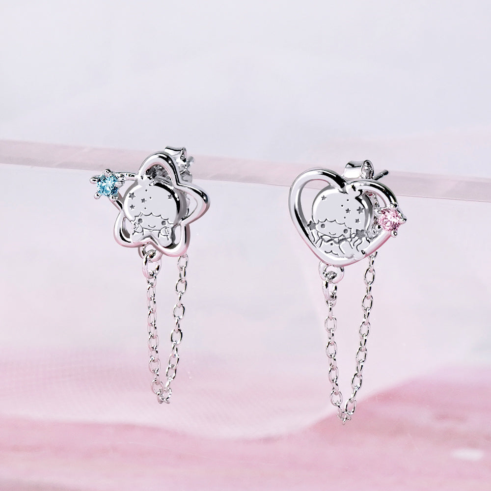 台灣 STORY ACCESSORY 故事銀飾 | LittleTwinStars 50th星舞系列 雙子星晶鑽純銀耳環