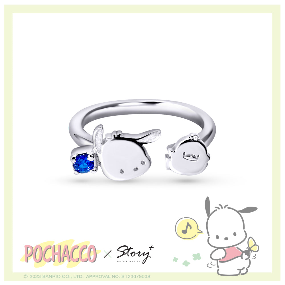 台灣 STORY ACCESSORY 故事銀飾 | Pochacco經典系列 帕恰狗晶鑽純銀戒指