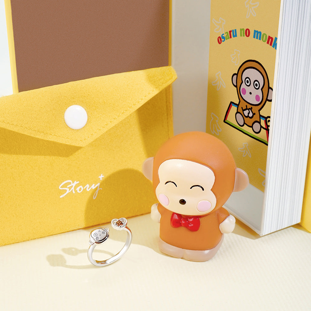 台灣 STORY ACCESSORY 故事銀飾 |Osaru no monkichi經典系列 My love淘氣猴晶鑽純銀戒指