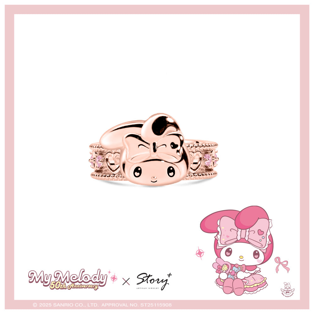 台灣 STORY ACCESSORY 故事銀飾 | MyMelody心動系列 晶鑽造型戒指