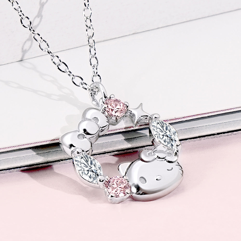 台灣 STORY ACCESSORY 故事銀飾 | HelloKitty 學院Mix系列 晶鑽純銀項鍊