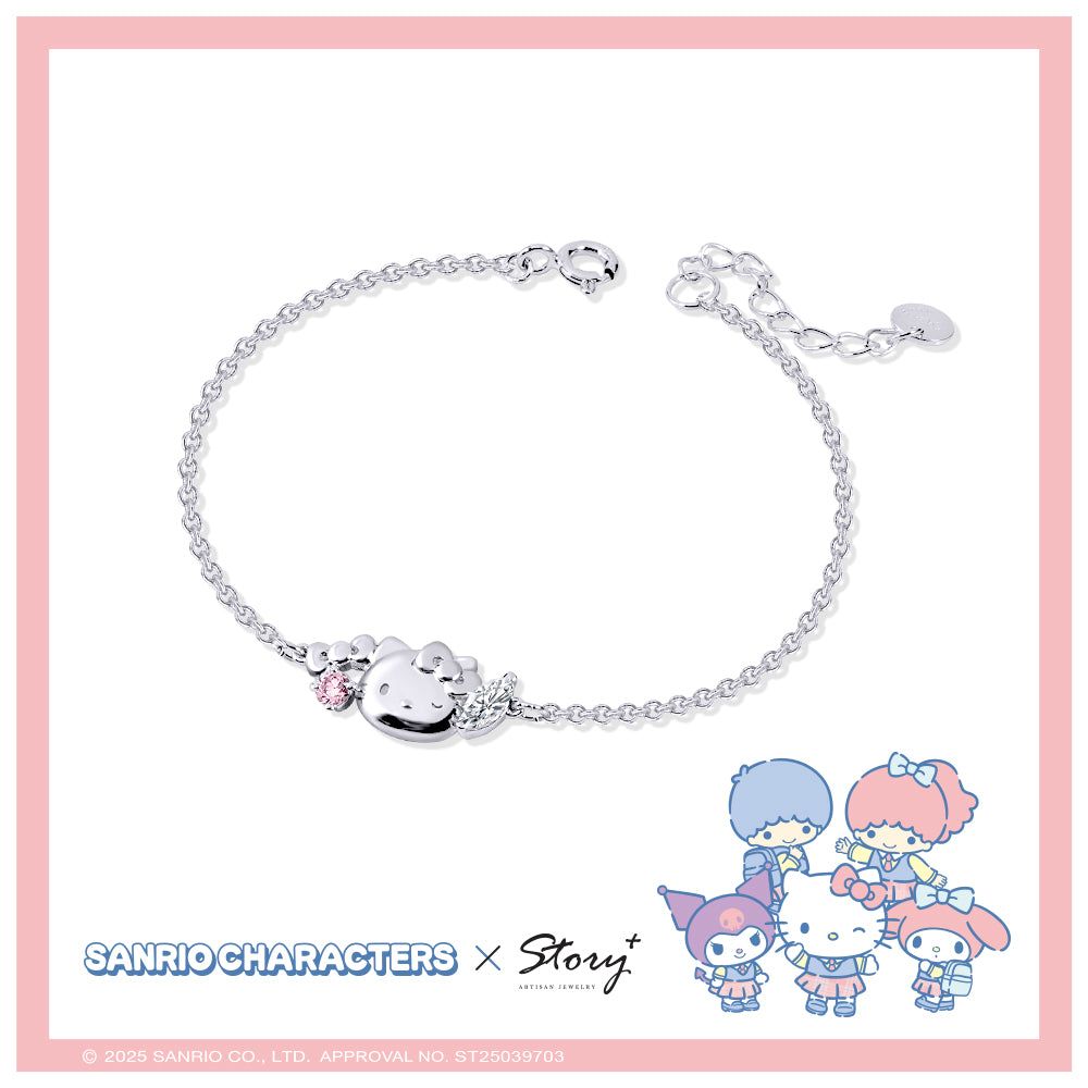 台灣 STORY ACCESSORY 故事銀飾 | HelloKitty 學院Mix系列 晶鑽純銀手鍊