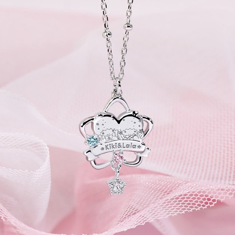 台灣 STORY ACCESSORY 故事銀飾 | LittleTwinStars 50th星舞系列 雙子星晶鑽純銀項鍊