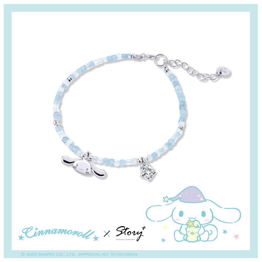 台灣 STORY ACCESSORY 故事銀飾 | Cinnamoroll雲朵系列 天然海藍晶鑽純銀手鍊