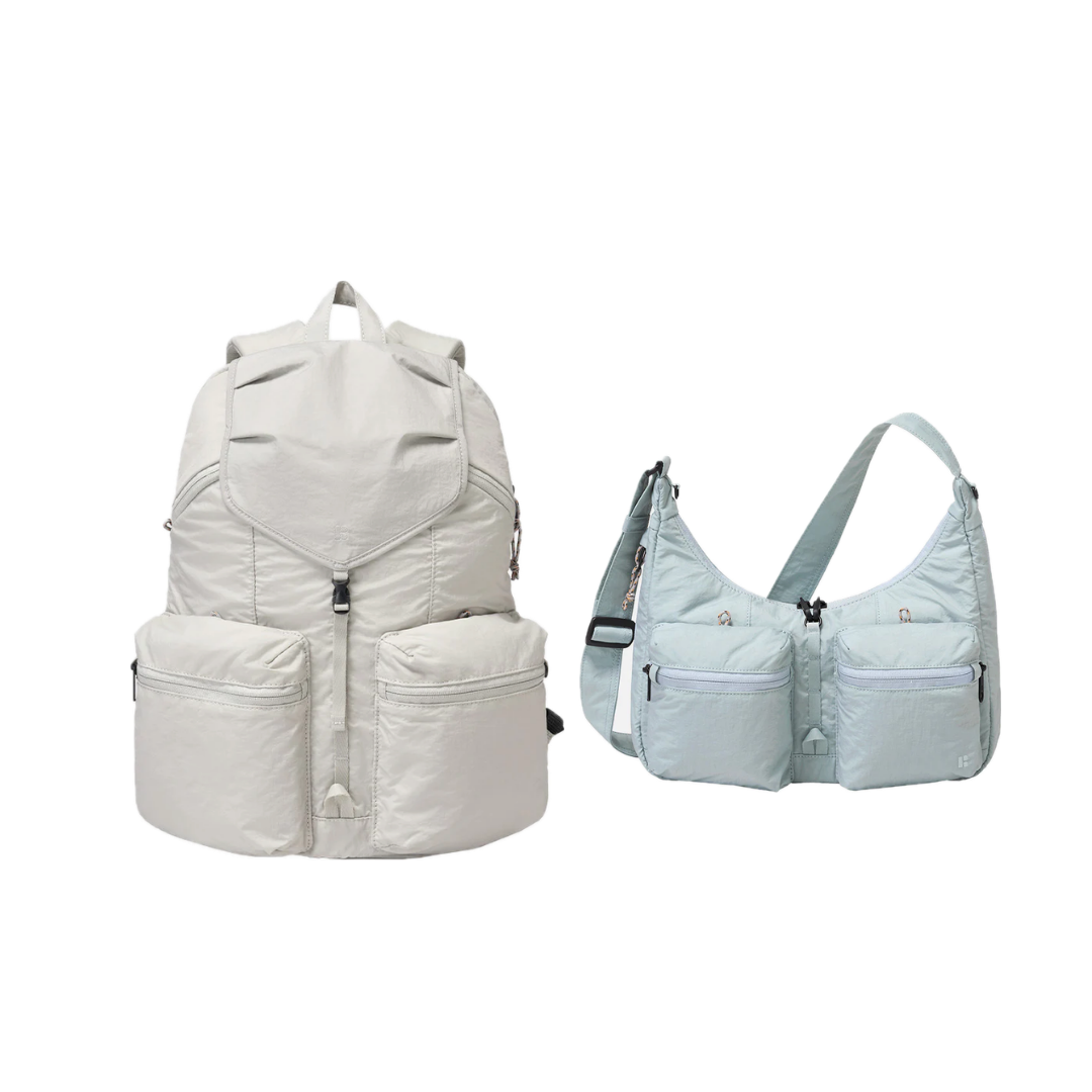 [In Stock] Korea Branden | Two-Piece Discount | Safe Plus Backbag Anti-Theft Backpack + Cross Body Bag Anti-Theft Sling Bag