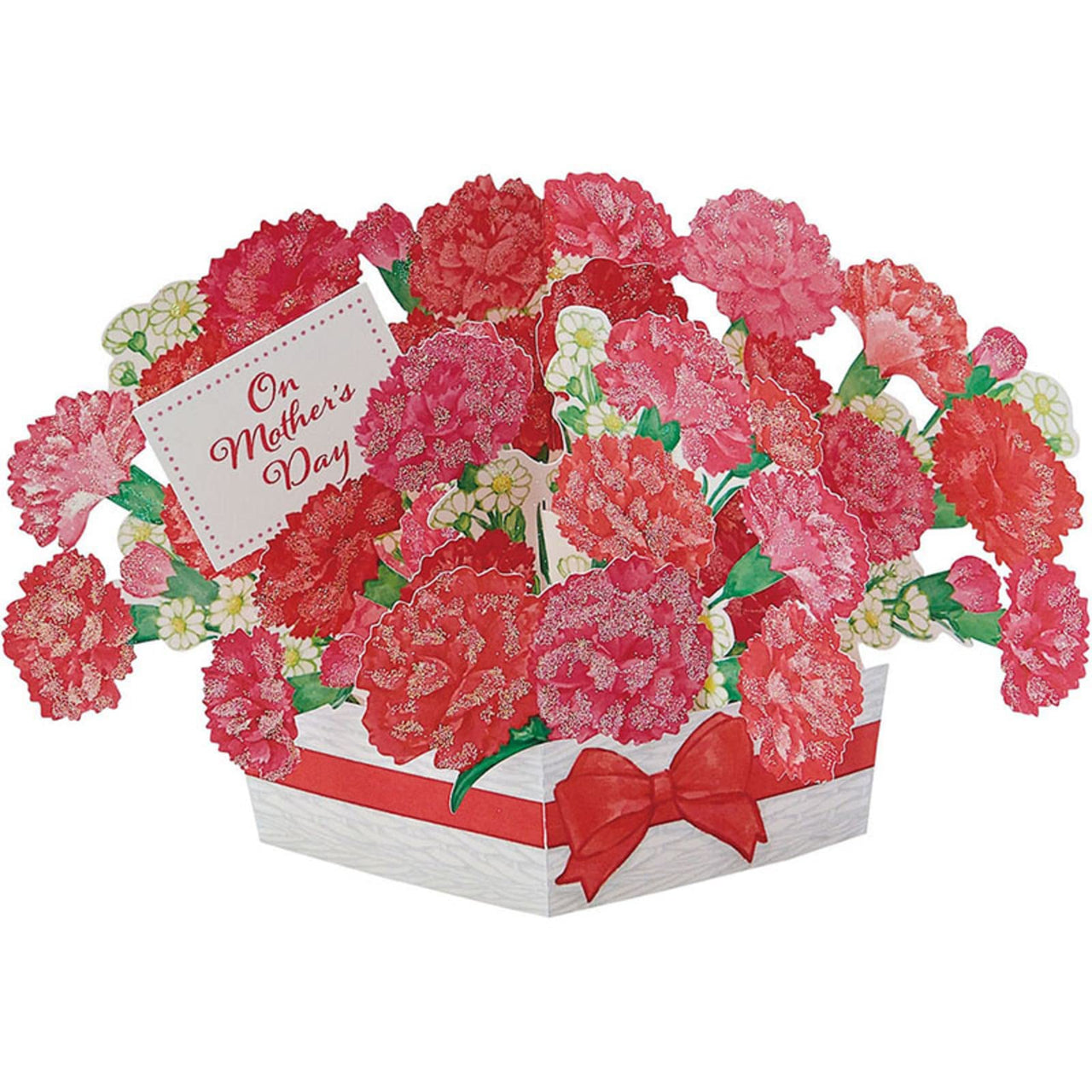 母親節｜節日賀卡｜ 康乃馨花籃 立體卡