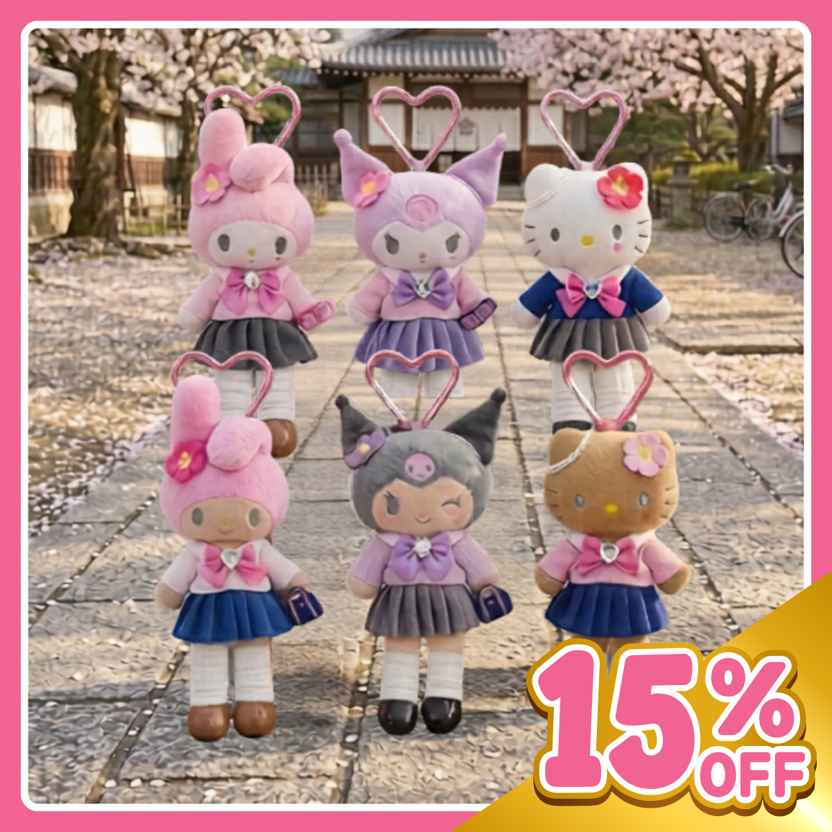 【早鳥預購85折】Sanrio｜校服長腿辣妹掛飾