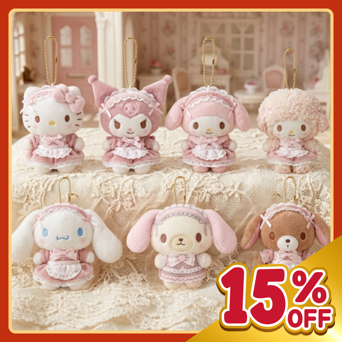 【早鳥預購結束】Sanrio｜女僕裝扮系列公仔