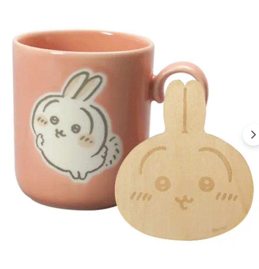 Chiikawaちいかわ｜陶瓷杯連木杯墊（兔仔）