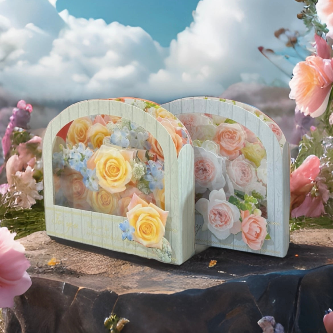 慶祝｜生日禮物｜立體花朵多用途卡