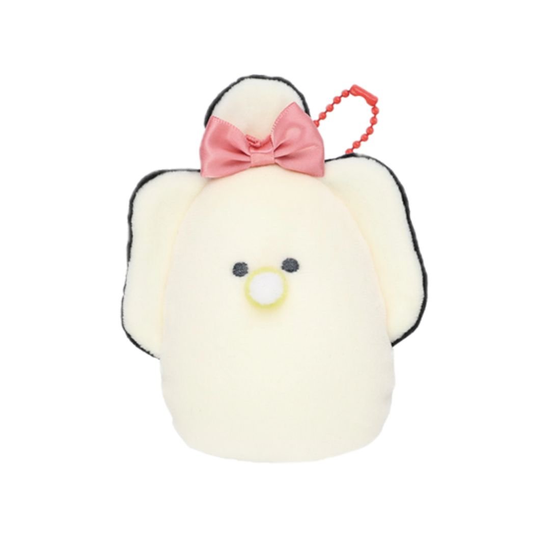 日本豆豆眼｜麻糬質感｜七彩蝴蝶結奶嘴生蠔BB掛飾公仔