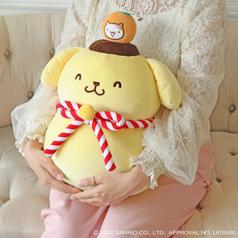 Sanrio | Pompompurin 30th Anniversary Kagamimochi Plush Doll (Post Office Limited Edition)