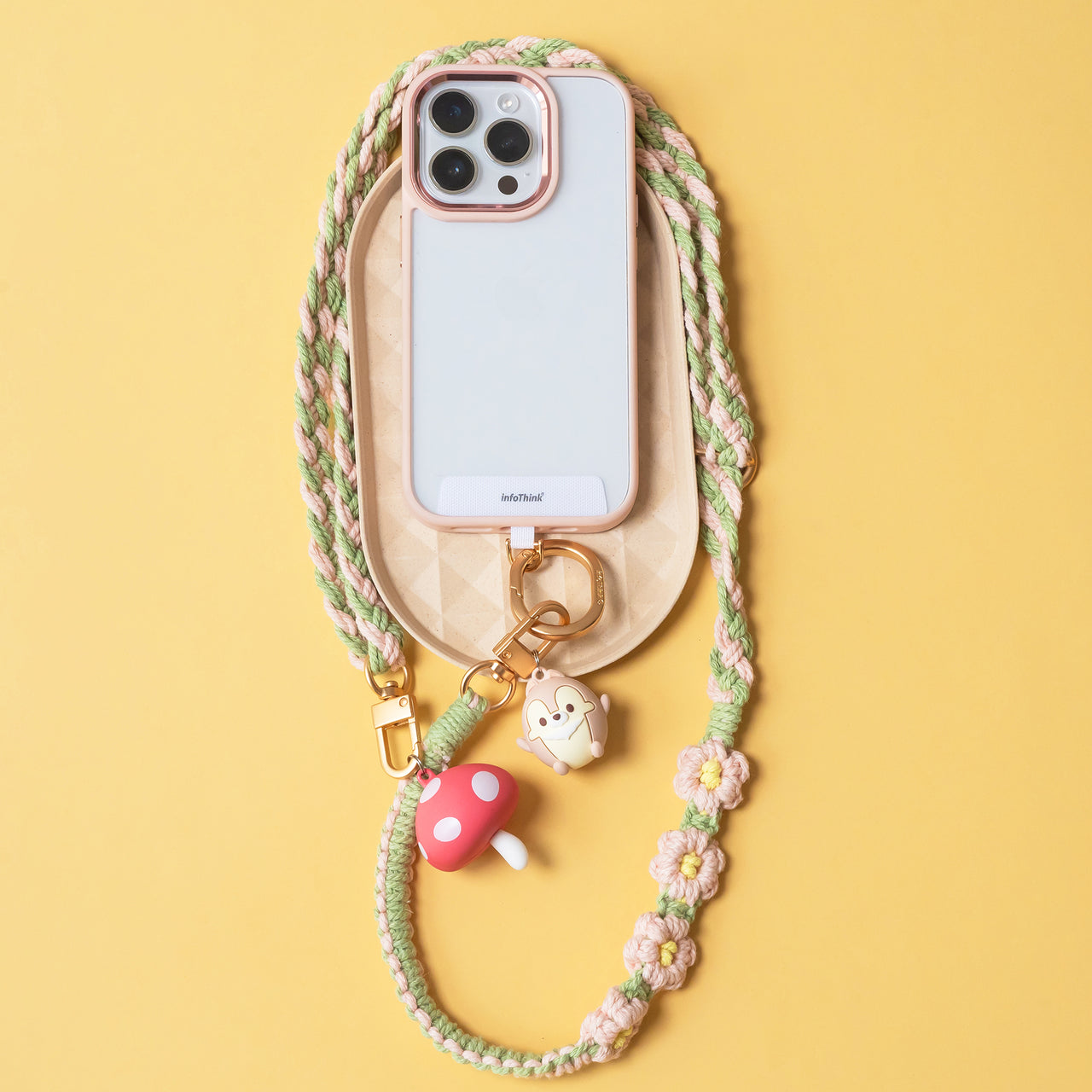 【特價】台灣infoThink｜Disney｜手機編織頸掛繩（鋼牙）