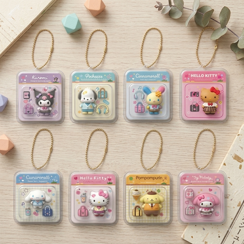 [Early Bird Pre-order 15% off] Sanrio | School Uniform Figurine Keychain