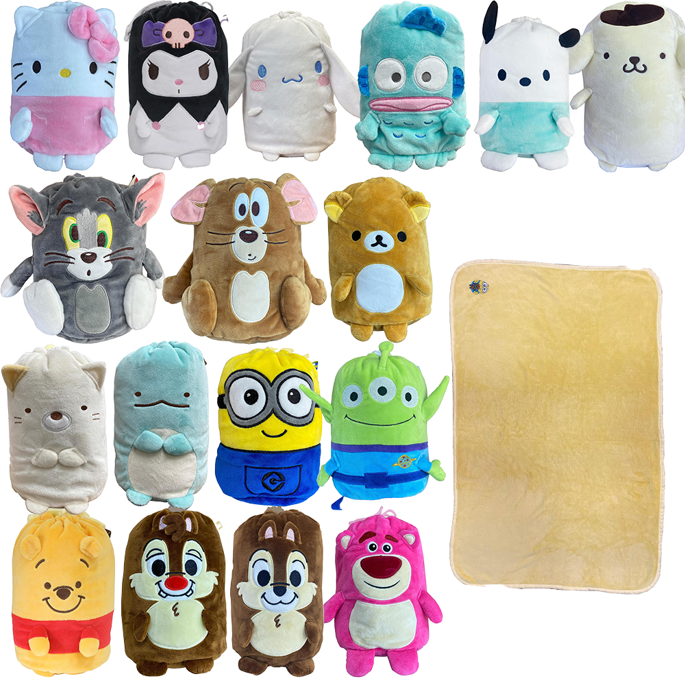 【清貨價】Disney｜Sanrio｜Tom&Jerry｜鬆弛熊｜角落生物｜角色造型軟熟毛毯