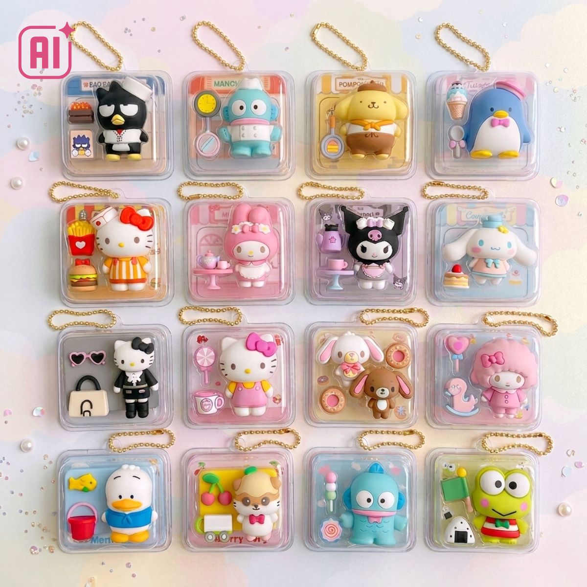 Sanrio｜迷你模型盒子鎖匙扣