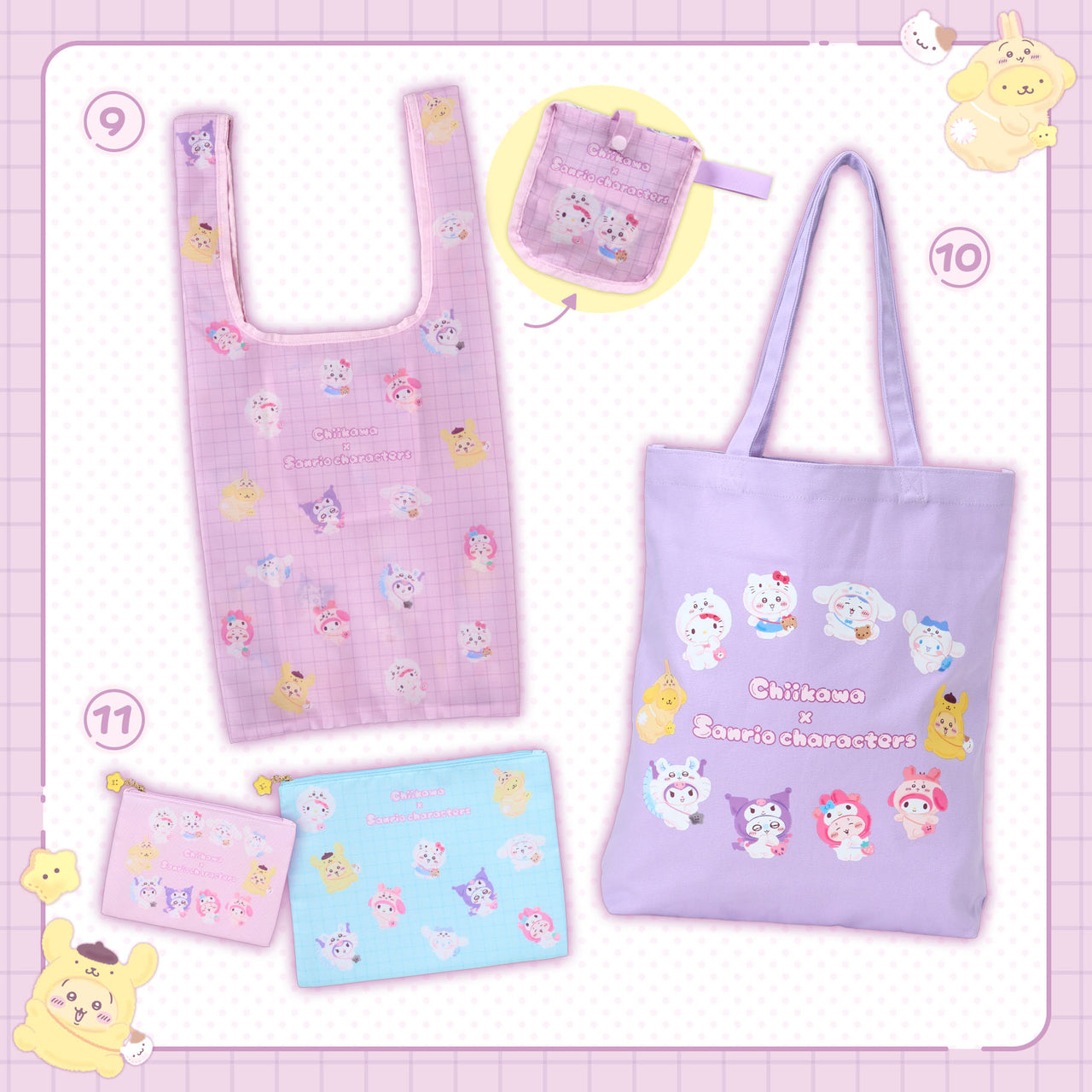 Chiikawa x Sanrio｜環保袋/Tote Bag/方型袋