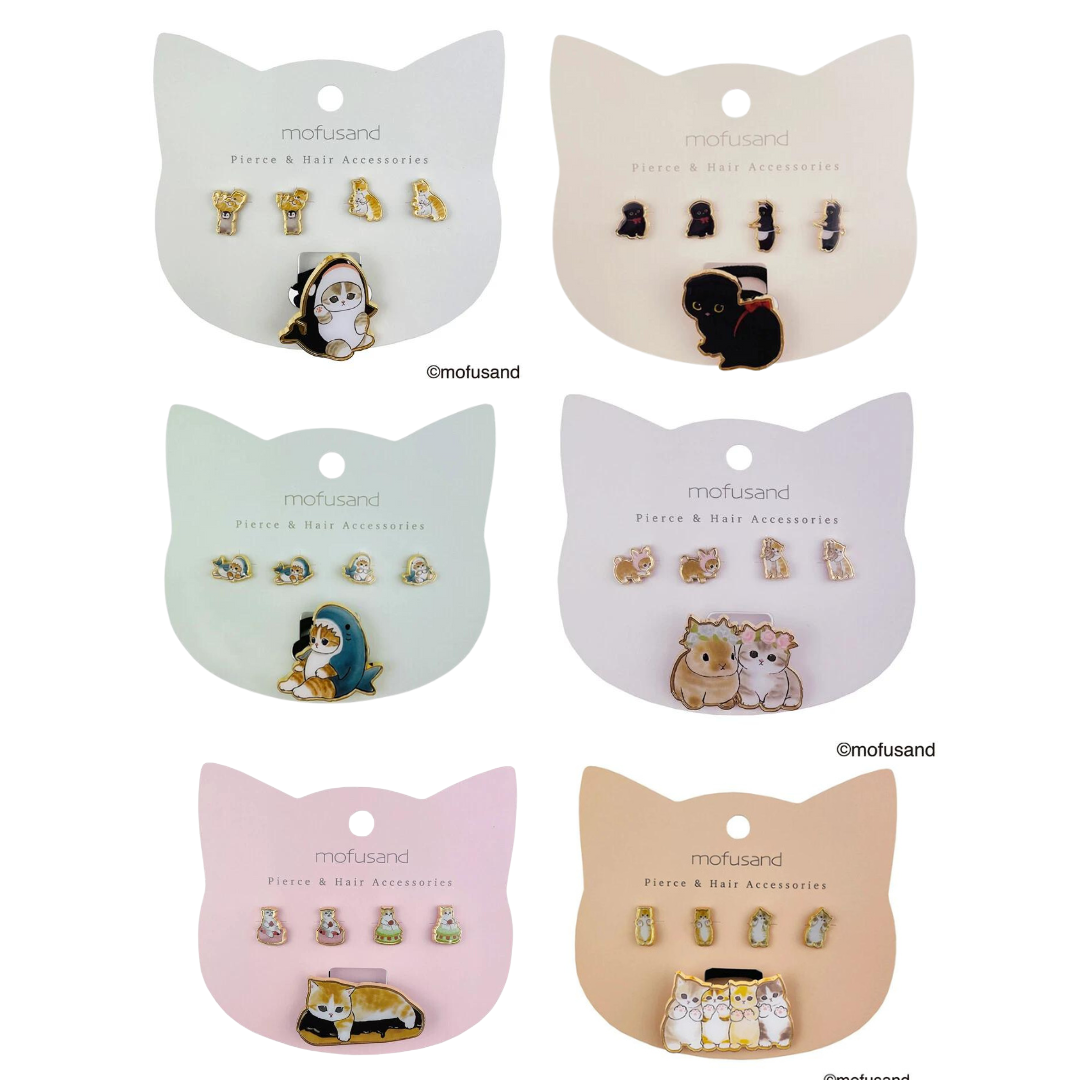 Mofusand｜耳環&髮圈套裝