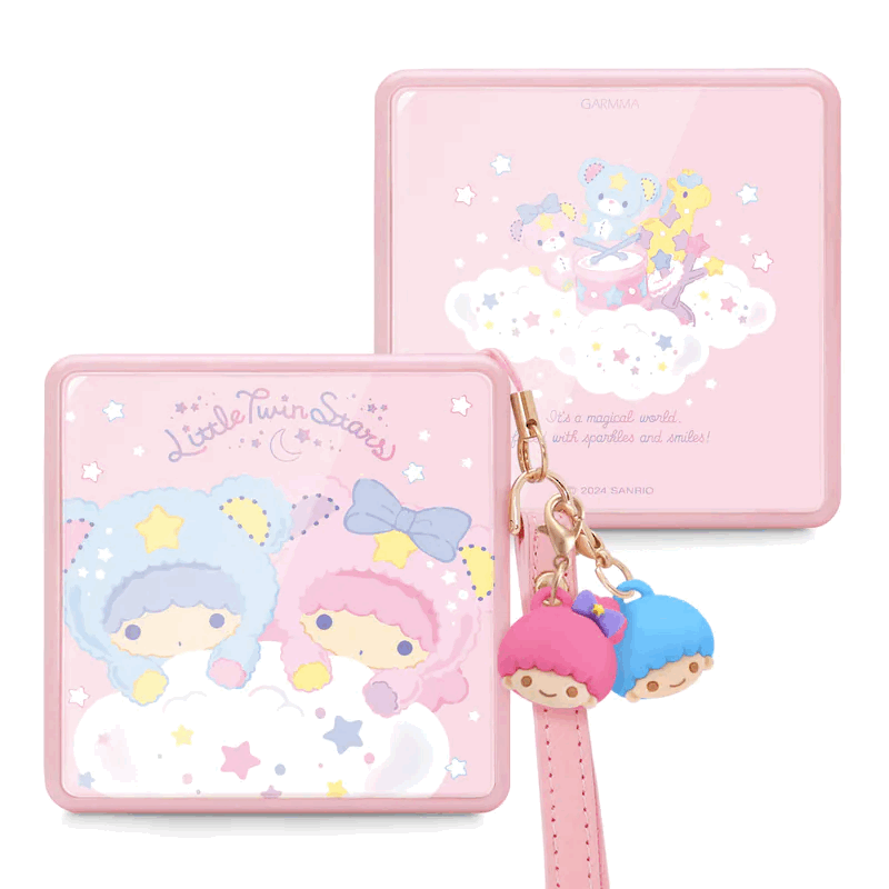 台灣Garmma｜Sanrio｜KiKi&LaLa玻璃鏡面方塊快充行動電源