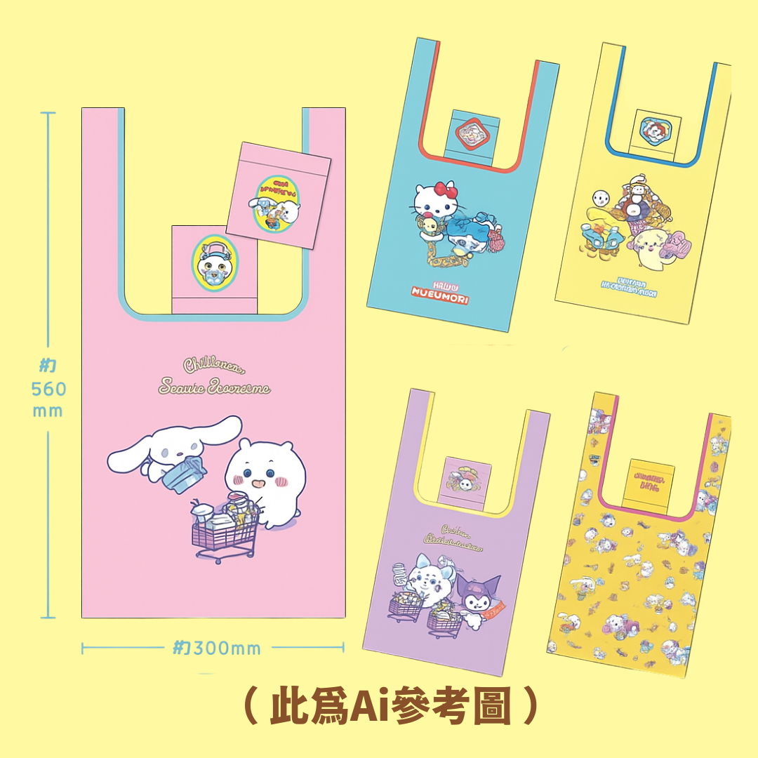 Chiikawa x Sanrio｜聯乘扭蛋環保袋