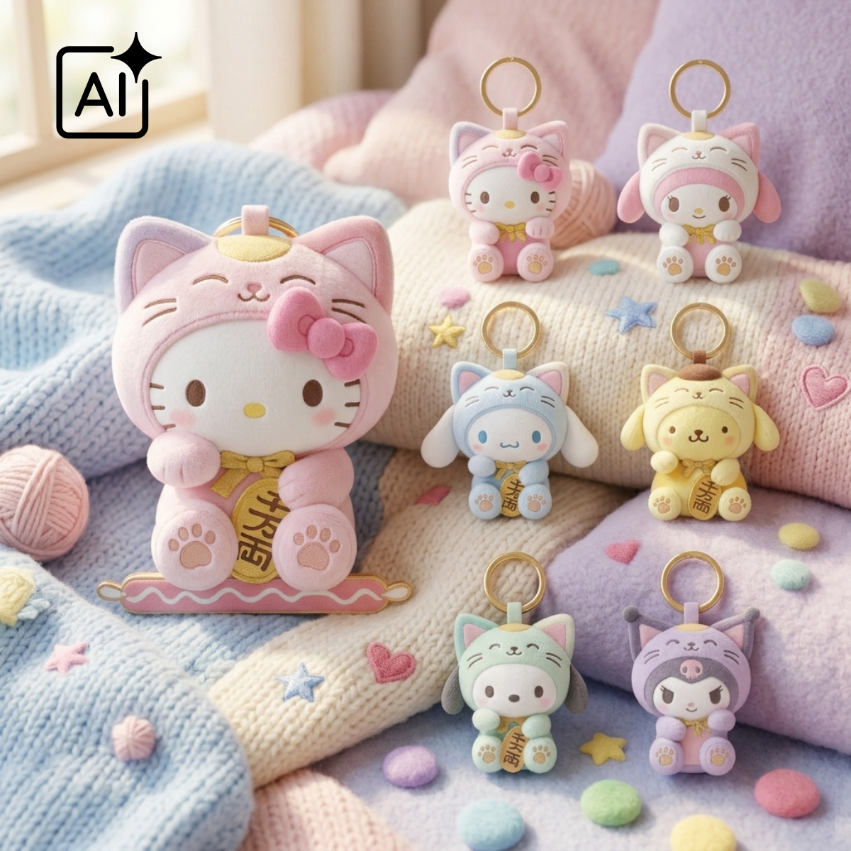 【早鳥預購85折】Sanrio｜招財貓系列公仔