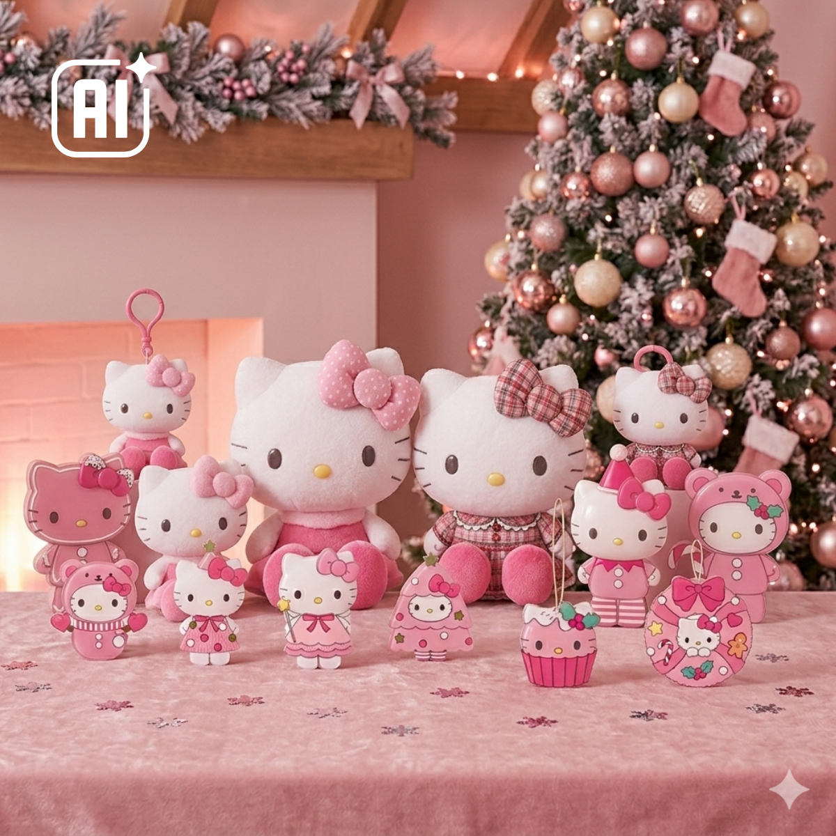 Sanrio｜Hello Kitty 粉紅聖誕系列 (美版)