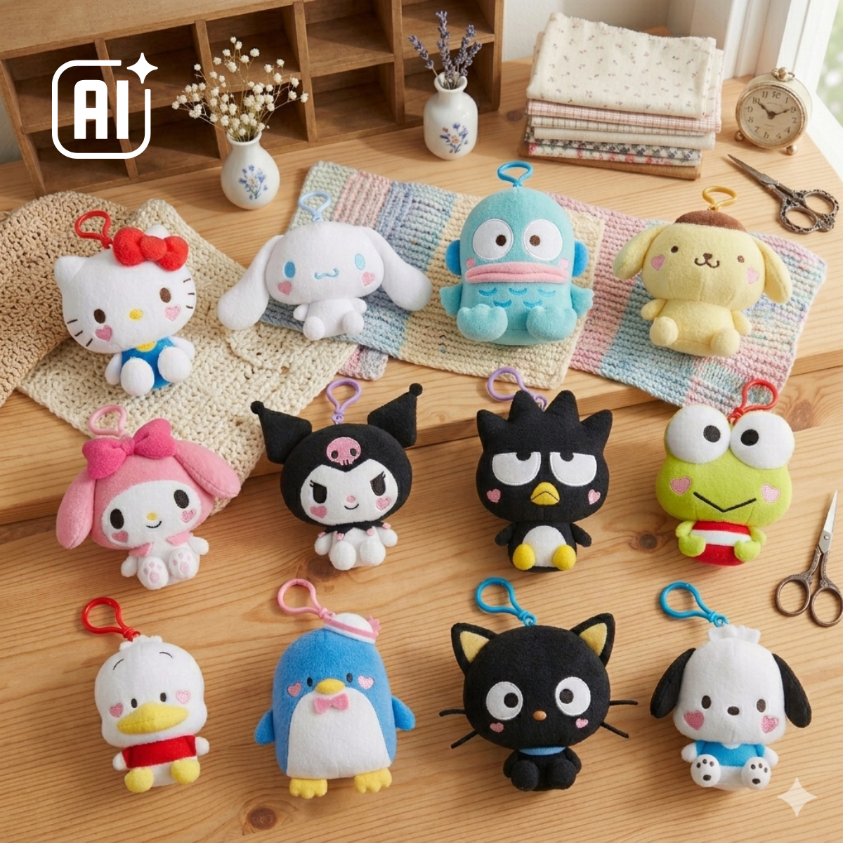 Sanrio｜磁吸心心臉頰掛飾 (美版)