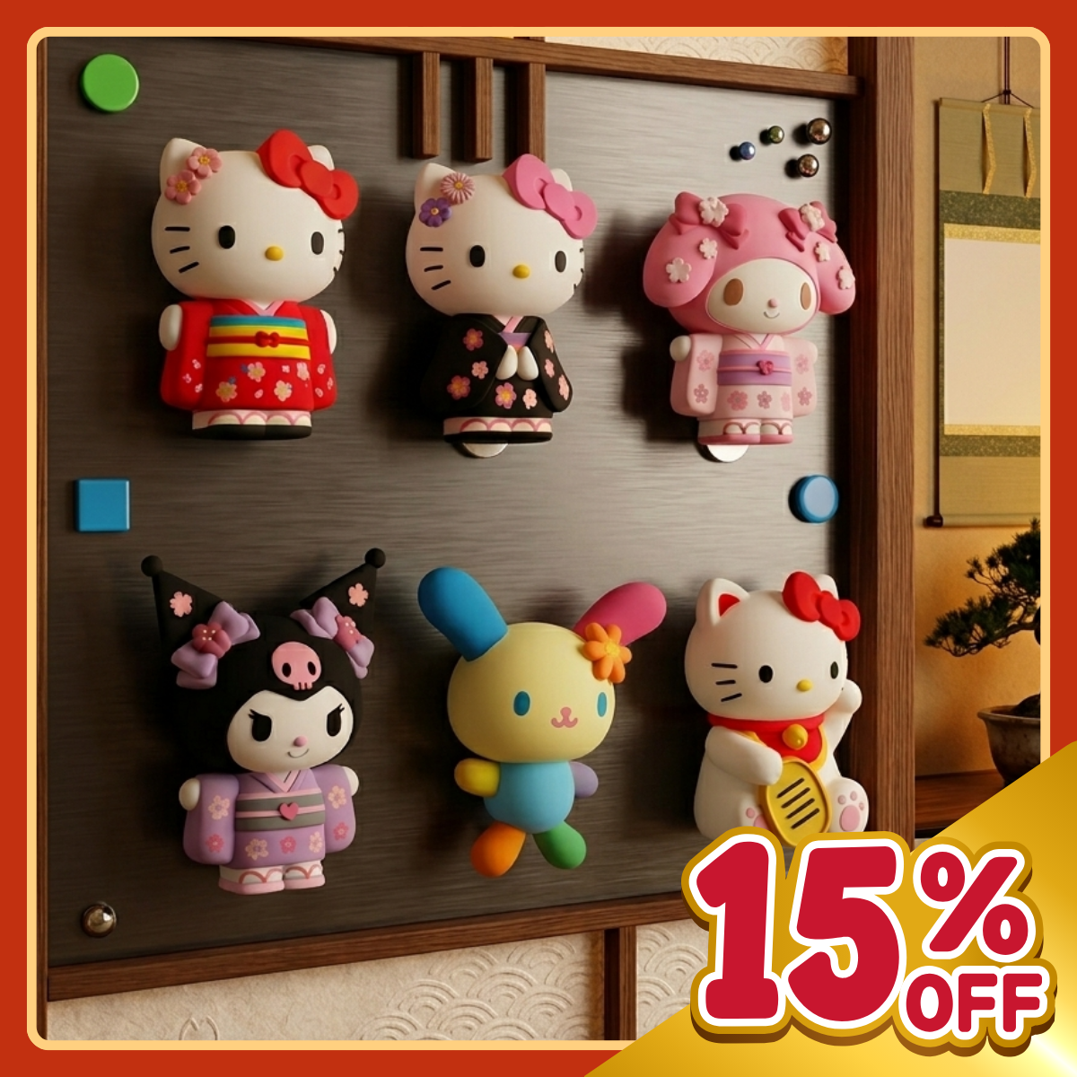【早鳥預購85折】Sanrio｜花花和服&特別款磁石貼