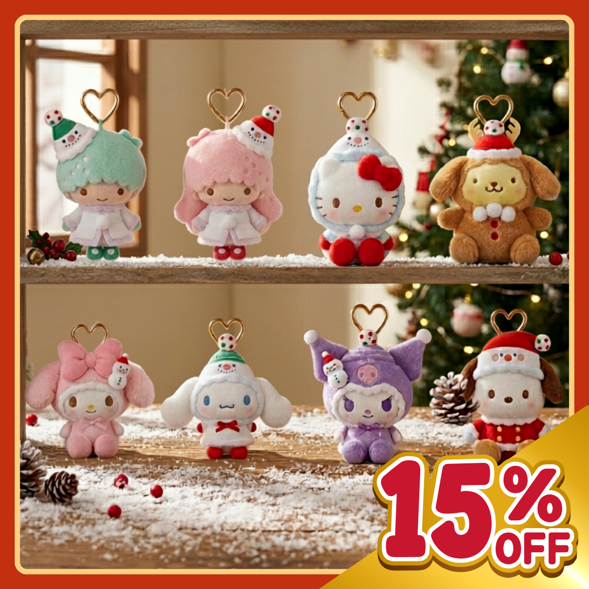 【早鳥預購結束】Sanrio｜聖誕裝扮系列掛飾