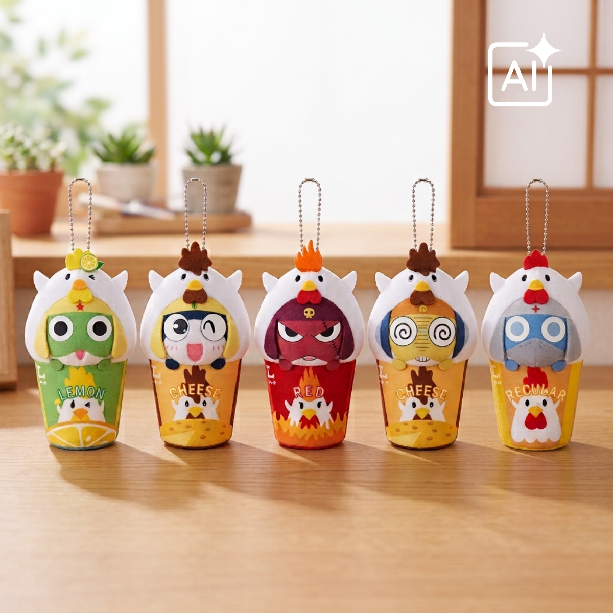 Keroro Gunso | Lawson Exclusive | Fried Chicken Box Charm Figurine
