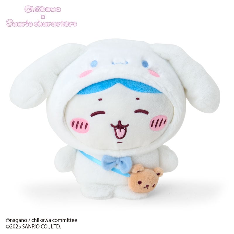 Chiikawa x Sanrio｜八字貓 Cinnamoroll 公仔